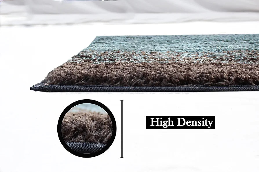 Luxe Home Super Soft Oyster Microfiber Bathroom Mat 40x60 cm Non-Slip Bath Mat for Home, Bedroom, and Living Room - Burnt Green